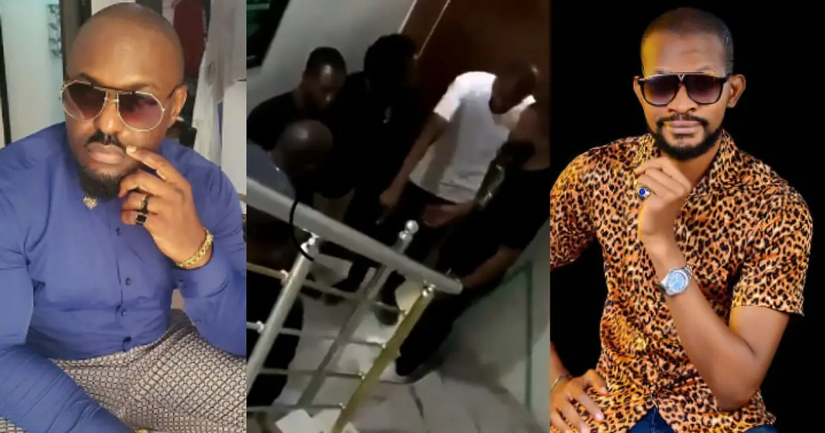 [Video] Jim Iyke beats up Uche Maduagwu for calling him a fraudster on social media