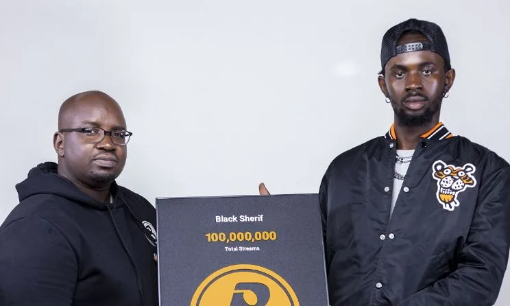 Boomplay Plaque Black Sherif 100 Million Streams Golden Club