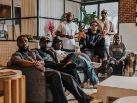 Afrobeats Producer ThisizLondon Signs with LVRN From left to right: Junia Abaidoo (Head of Touring & Operations at LVRN), Sean Famoso - (LVRN Co-founder), Justice Baiden (Head of A&R at LVRN), Carlon Ramong (Creative Director at LVRN), Jade Busola (Artist Manager), Thisizlondon (Artist), Tunde Balogun (CEO of LVRN)