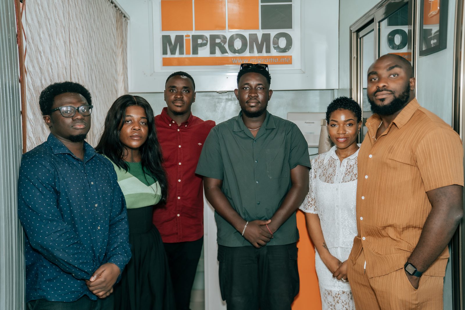 Virgin Music Group Announces Global Distribution Partnership with Ghana's MiPROMO L-R (Vicent Jaspa Asare (MiPromo), Barbara Debre (Virgin), Cosmos Otchere (MiPromo), Jesse Selorm Ababio (MiPromo), Kay Ikazoboh (MD, Virgin Nigeria), Motolani Alake (Virgin)